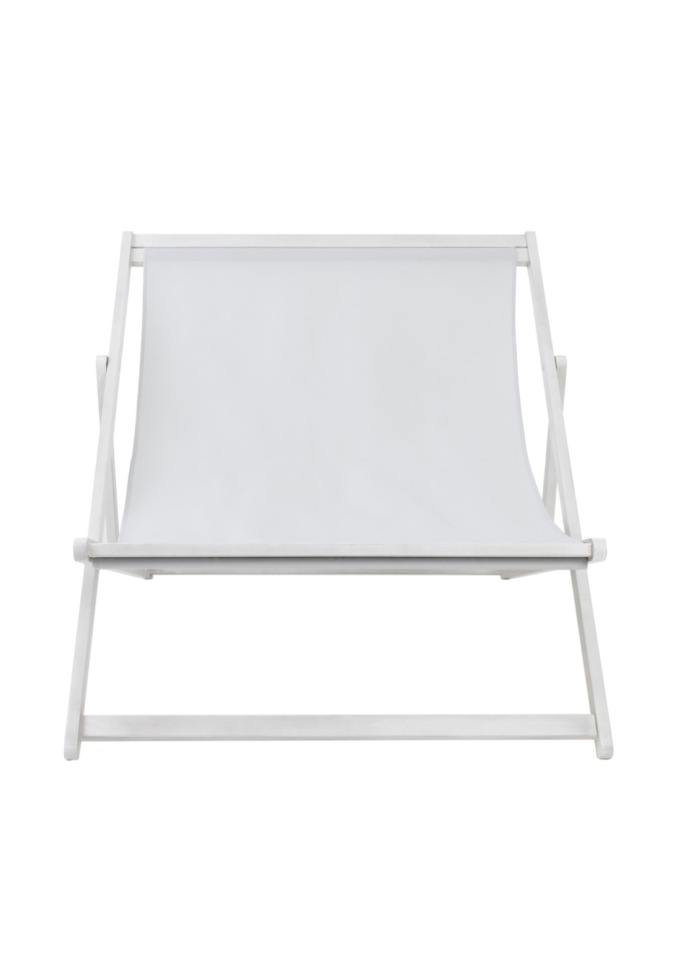 Charles Bentley FSC Certified Eucalyptus White Washed Double Deck Chair Grey