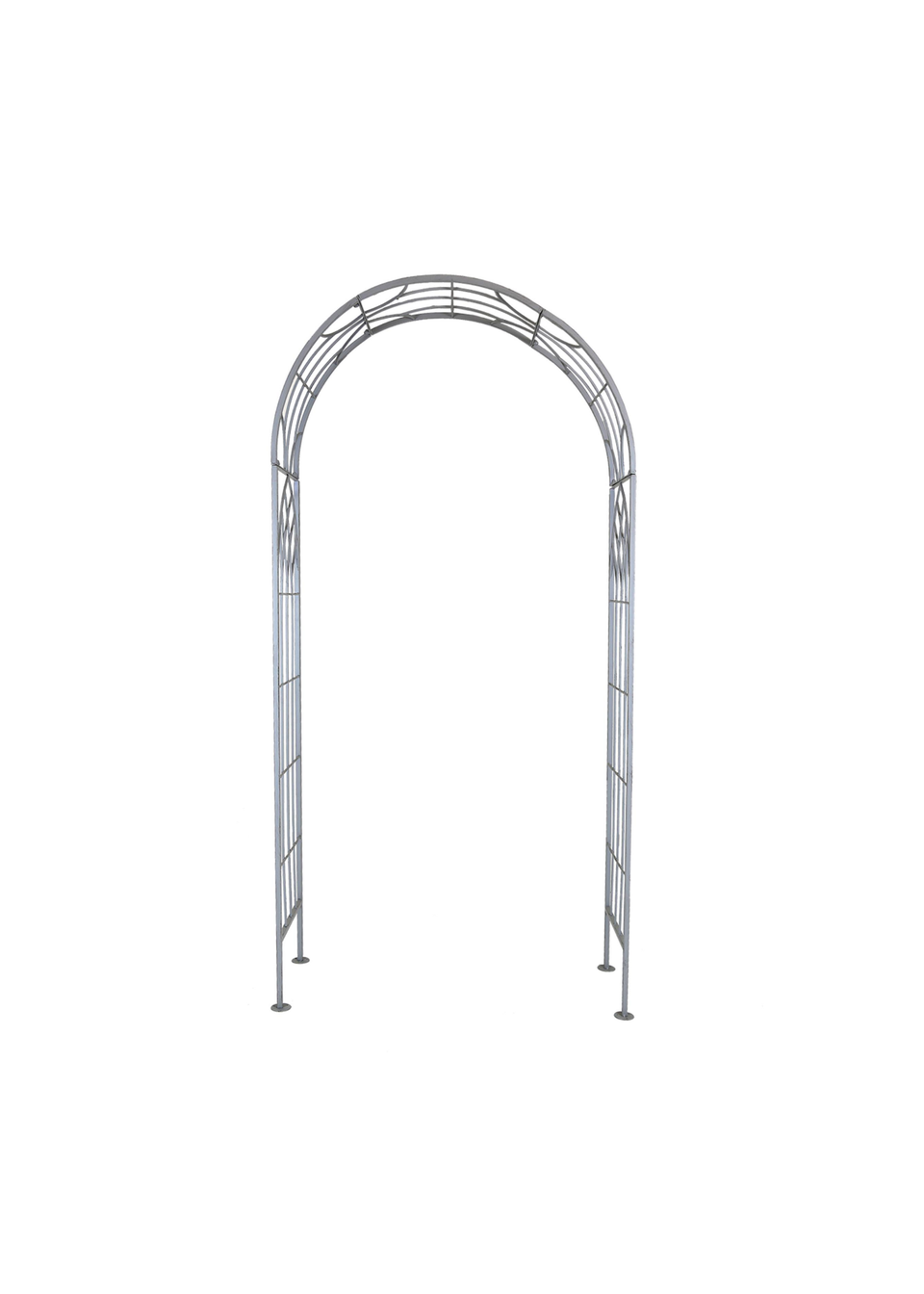 Charles Bentley Decorative Wrought Iron Arch Grey (H211cm x W103cm x D36cm)