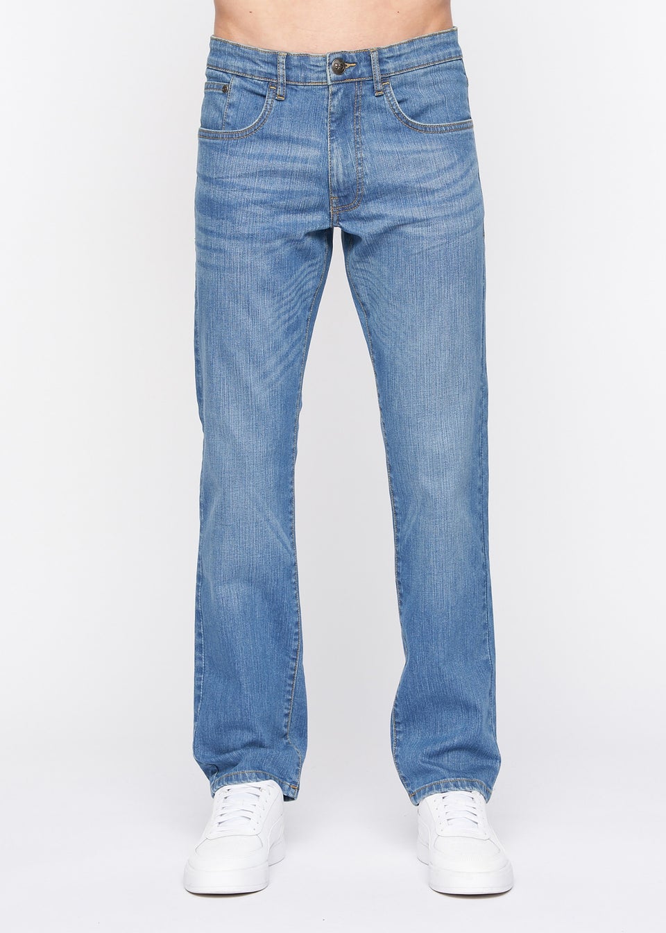 Crosshatch  Light  Wash  Bandol  Straight  Leg  Jeans