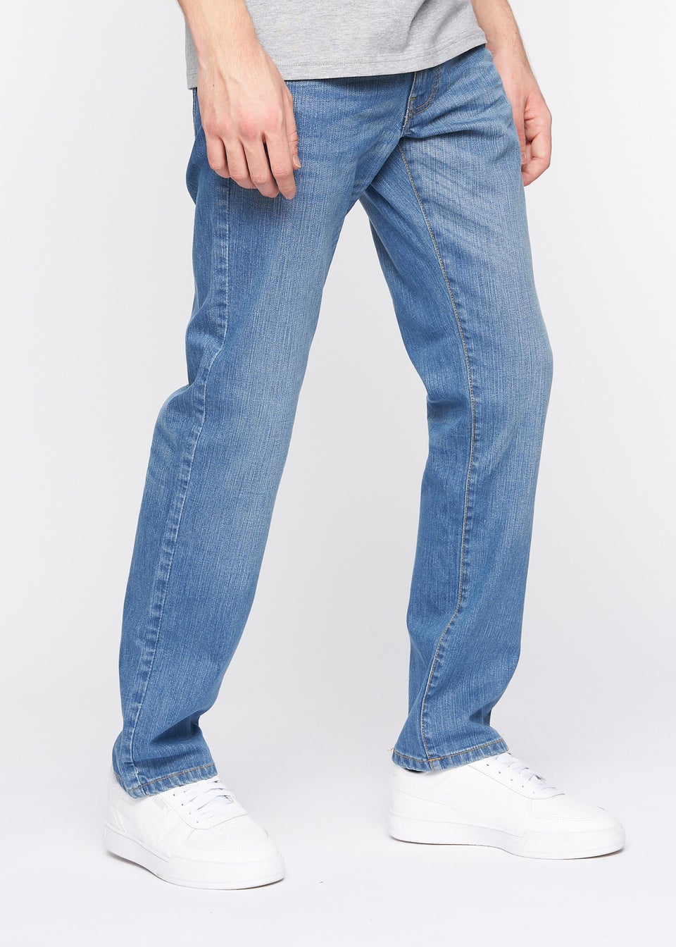 Crosshatch  Light  Wash  Bandol  Straight  Leg  Jeans
