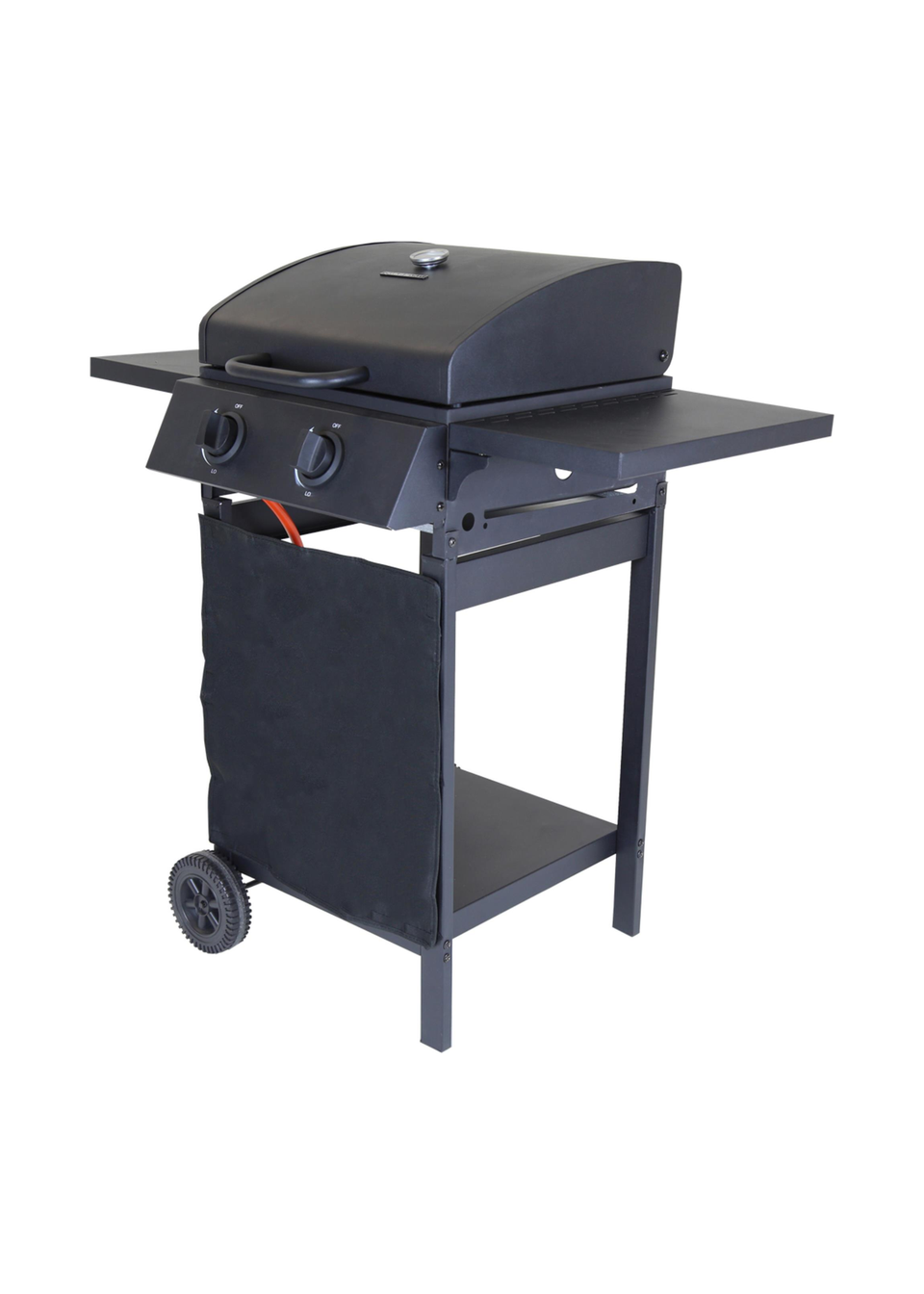 Charles Bentley Deluxe Auto Ignition 2 Burner Gas BBQ Grill Steel Barbecue