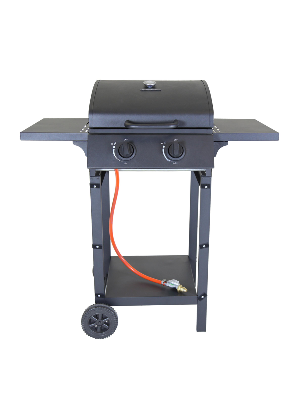 Charles Bentley Deluxe Auto Ignition 2 Burner Gas BBQ Grill Steel Barbecue