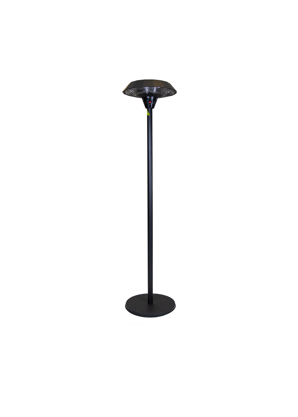 Charles Bentley Electric Floor Standing Patio Heater 2000W Black (H195cm x Dia.45cm)