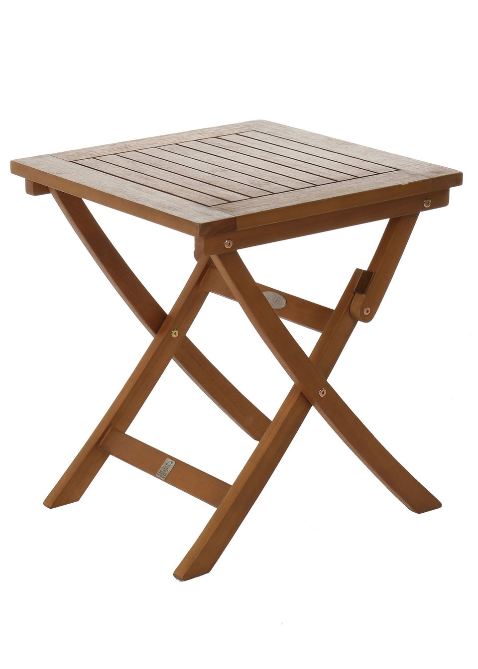 Charles Bentley Wooden Square Foldable Table FSC Certified (H50cm x W45cm x D45cm)