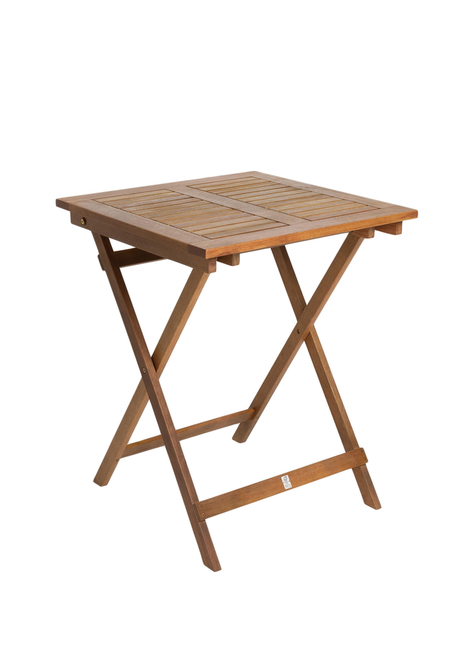 Charles Bentley Wooden Square Foldable Table FSC Certified (H74cm x W60cm x D60cm)