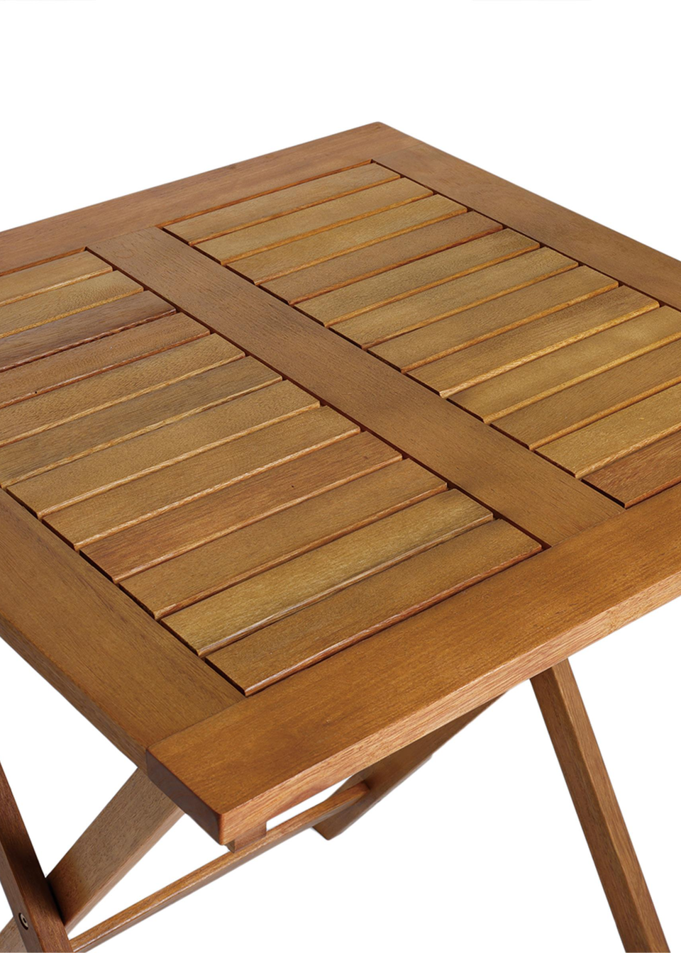 Charles Bentley Wooden Square Foldable Table FSC Certified (H74cm x W60cm x D60cm)
