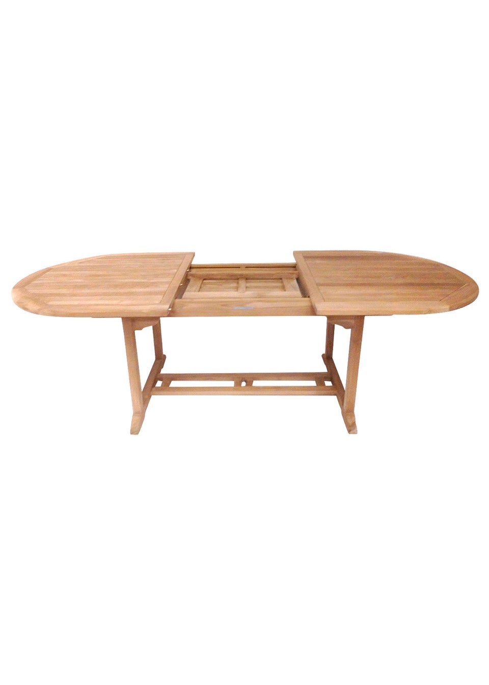 Charles Bentley Solid Wooden Teak Garden Patio Oval 6-8 Seater Extendable Table