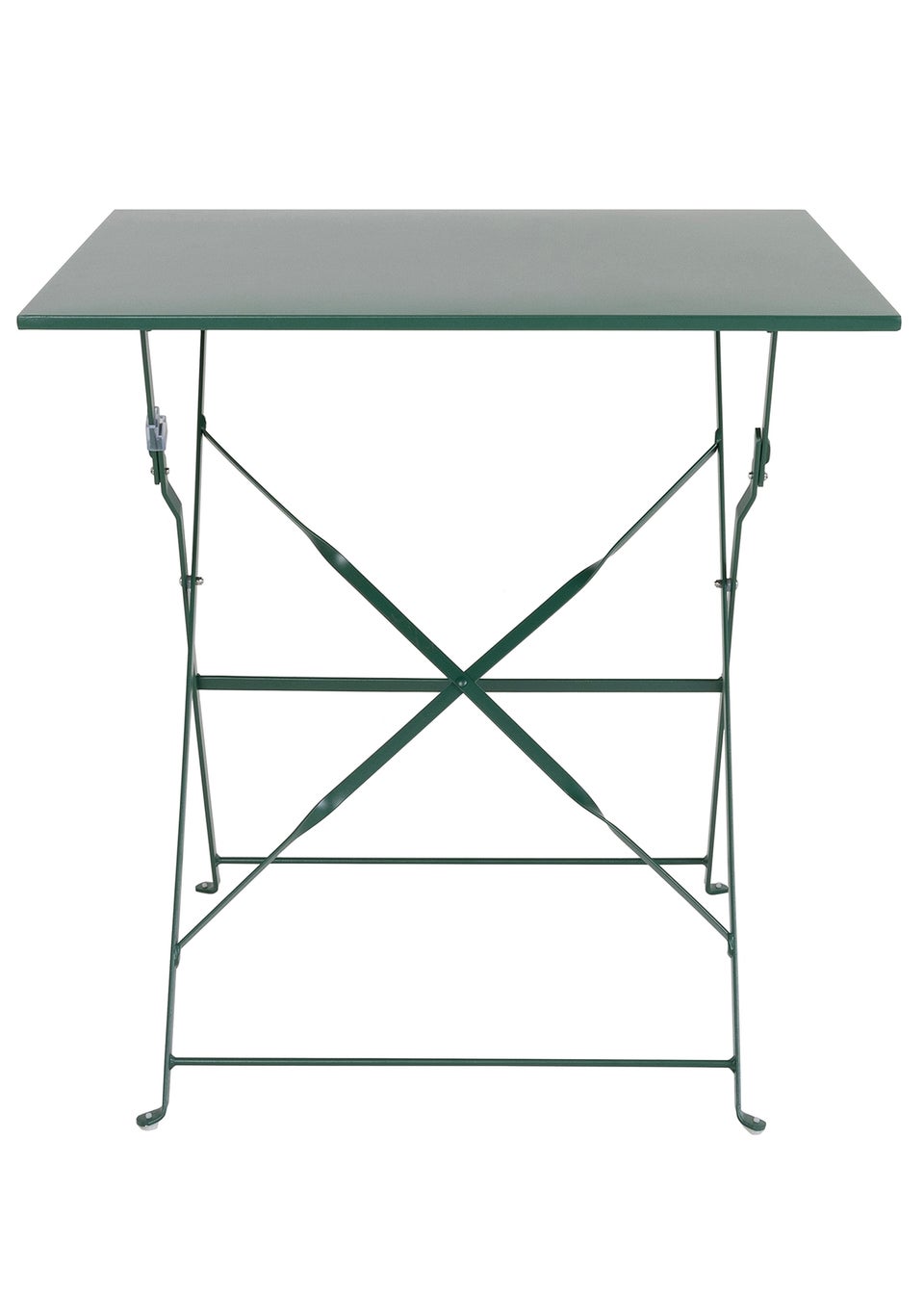 Charles Bentley Square Folding Metal Bistro Set Patio Garden Outdoor (2 Seater)