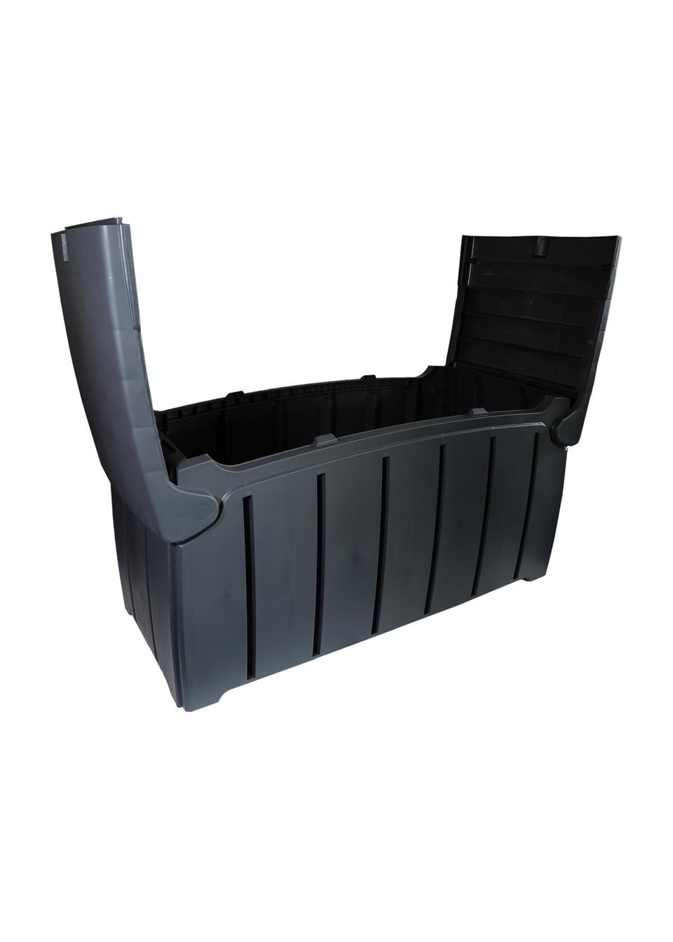 Charles Bentley Ward Plastic 322L Storage Box Black (H60cm x W115cm x D55cm)
