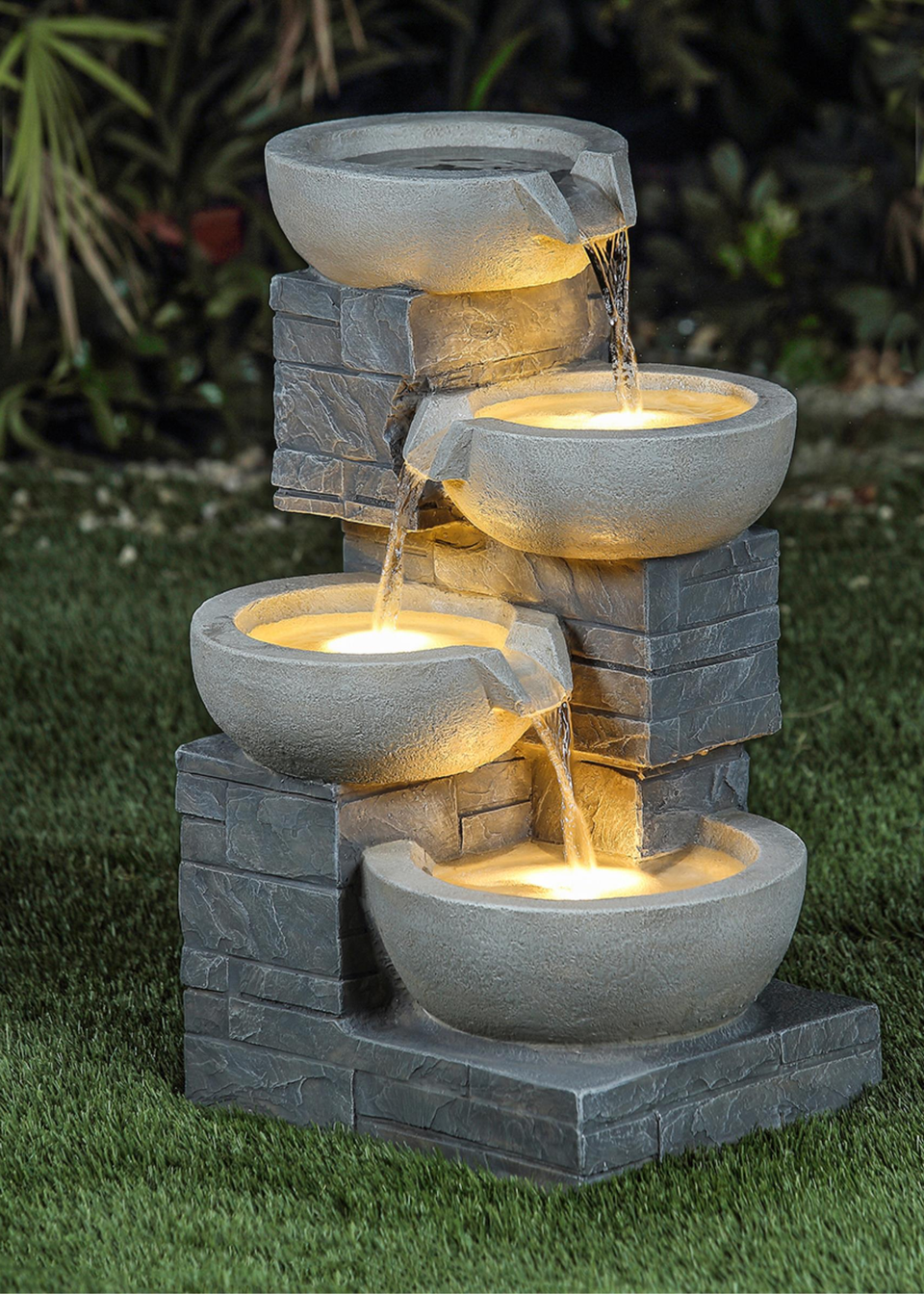 Charles Bentley Rhine Cascading Water Feature (H55.5cm x W37cm x D31cm)