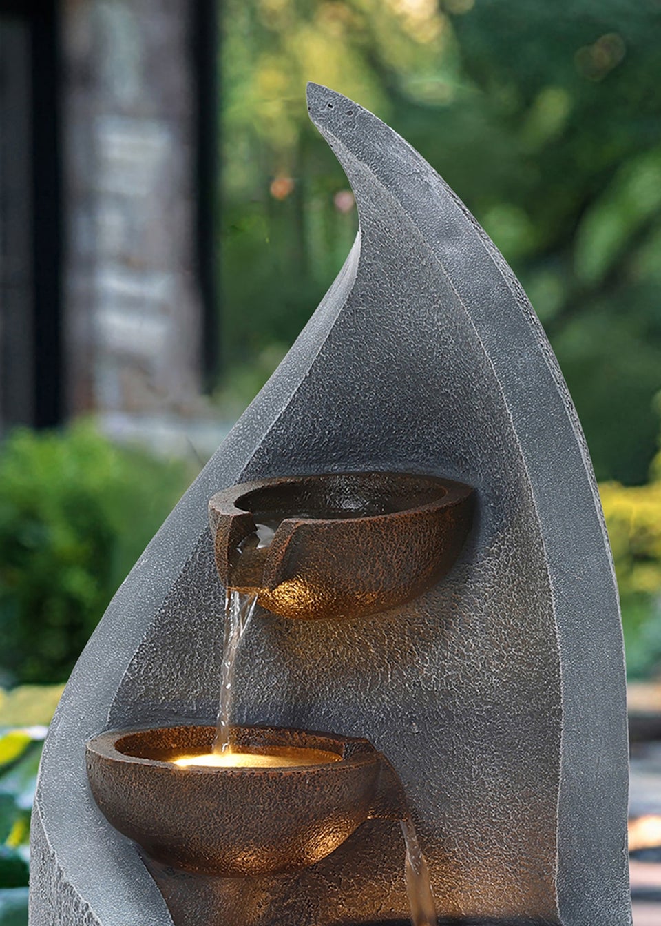 Charles Bentley Tiber Cascading Water Feature (H67cm x W27.5cm x D27cm)