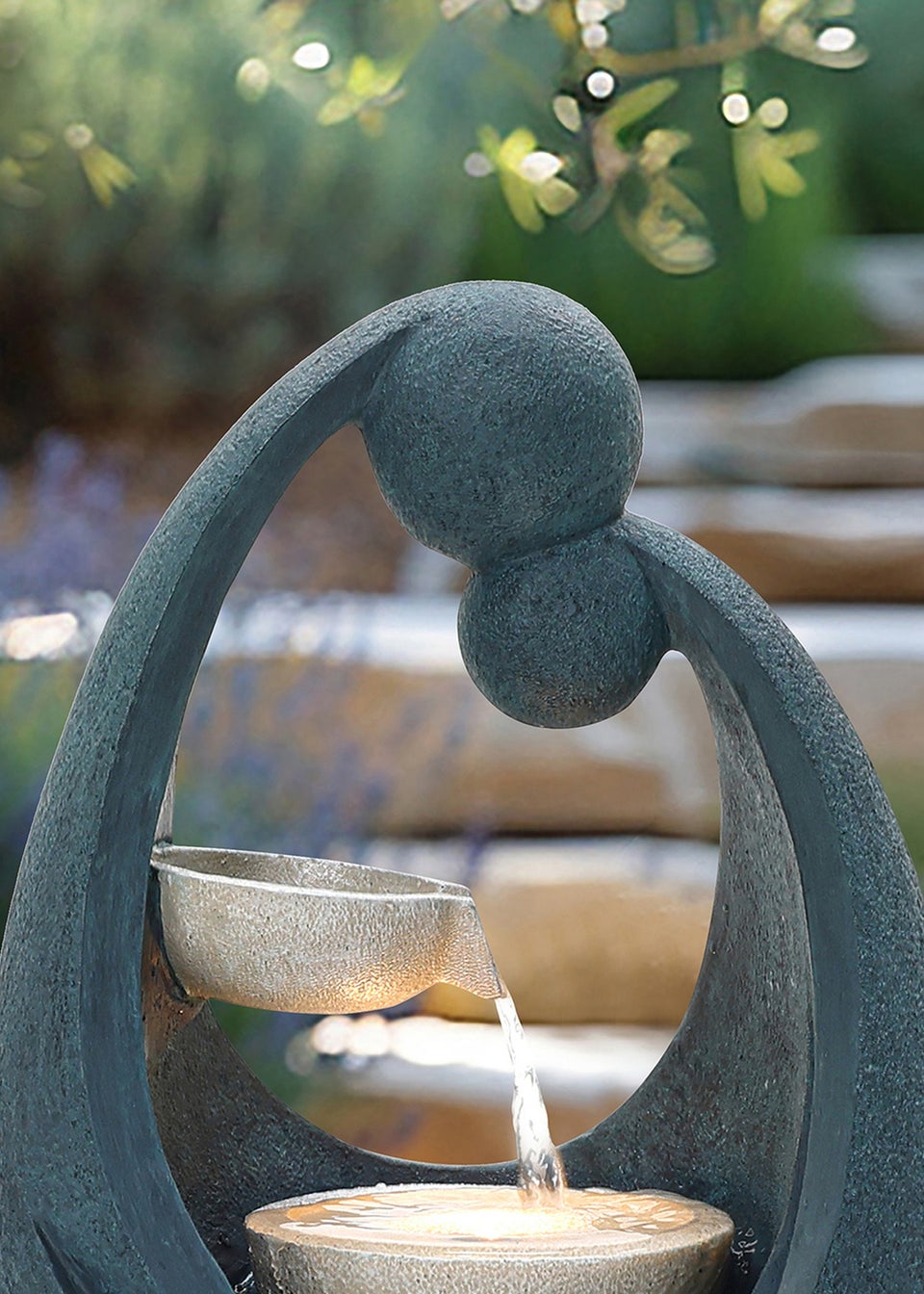 Charles Bentley Tay Cascading Water Feature (H62cm x W30cm x D24cm)