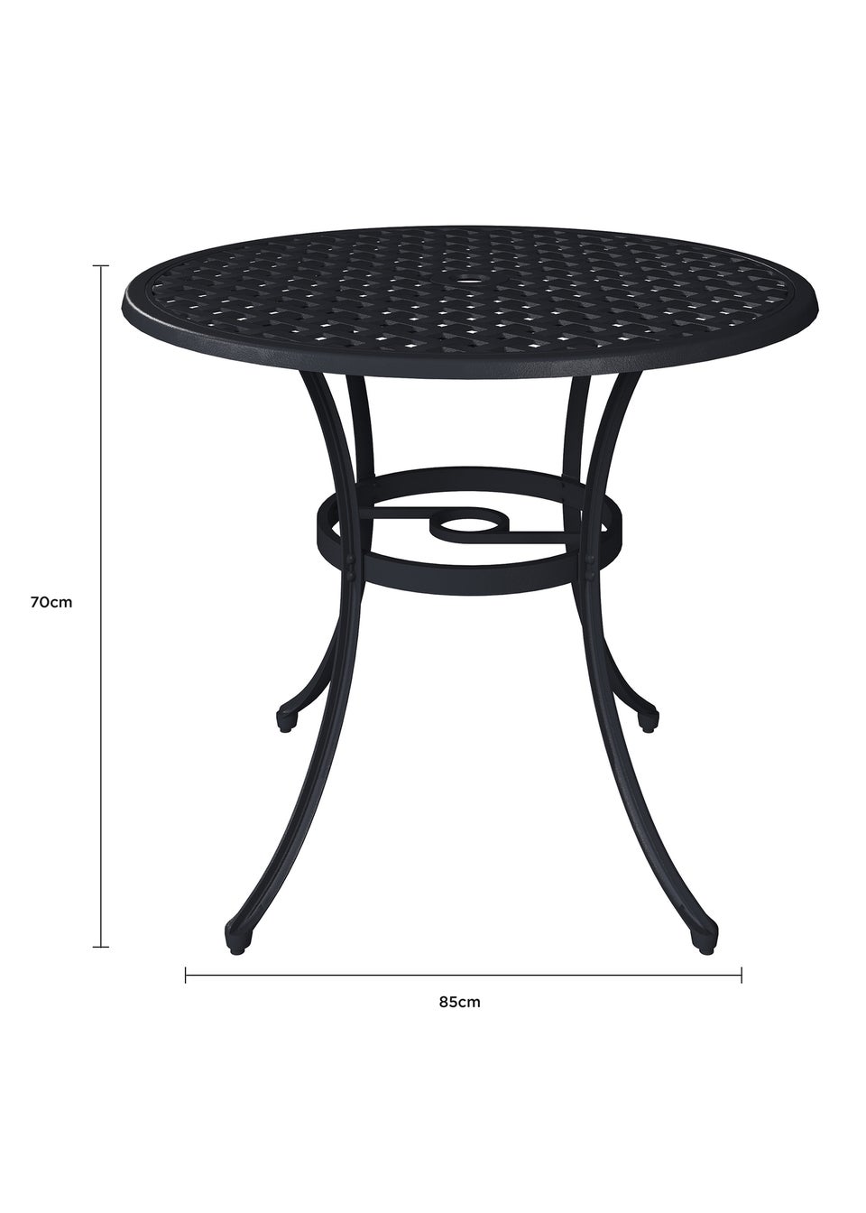 Charles Bentley Metal Cast Aluminium Garden Furniture Patio Set With Cushions (5 Piece)