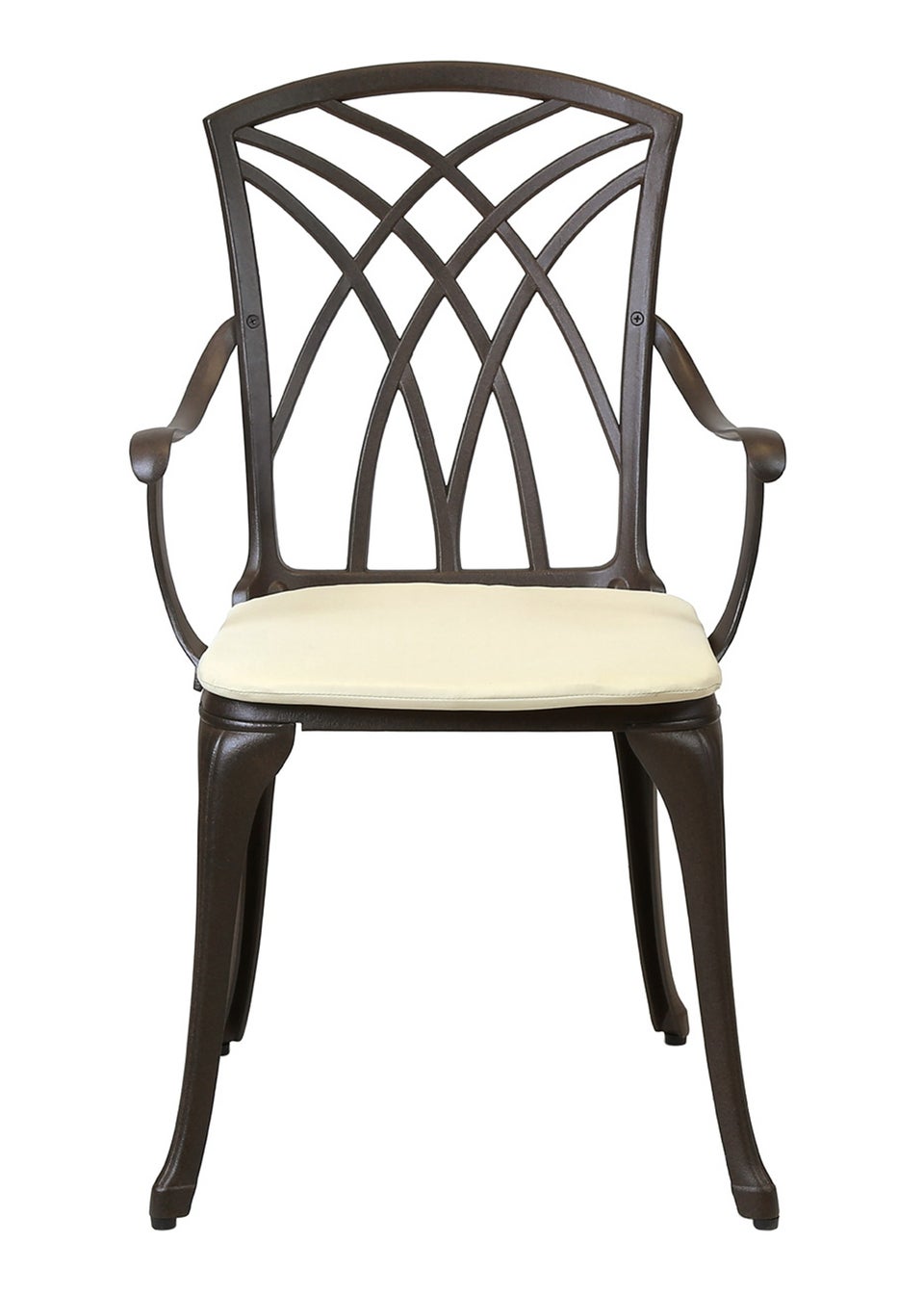 Charles Bentley Metal Cast Aluminium Garden Furniture Patio Set With Cushions (5 Piece)
