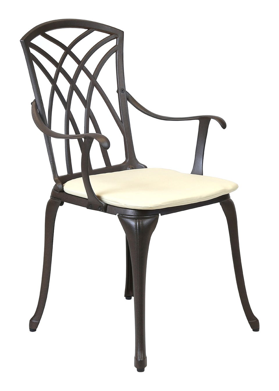Charles Bentley Metal Cast Aluminium Garden Furniture Patio Set With Cushions (5 Piece)