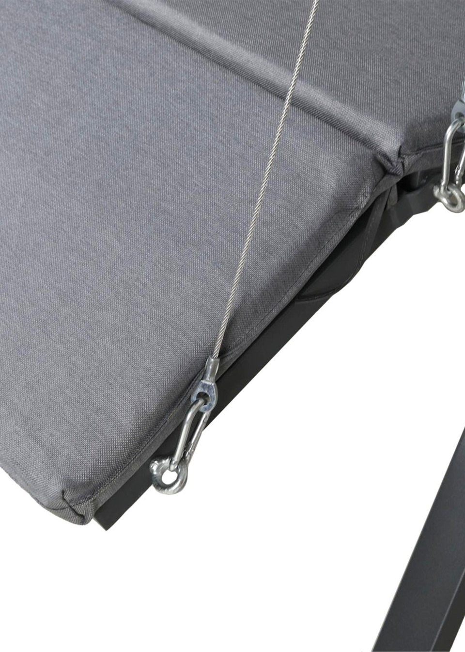 Charles Bentley Lounger Swing Chair for Garden or Patio Grey (3 Seater)
