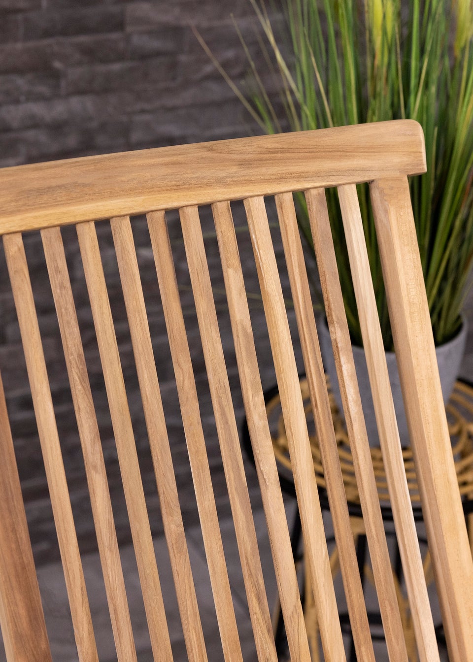 Charles Bentley Pair of Solid Wooden Teak Outdoor Folding Garden Patio Chairs