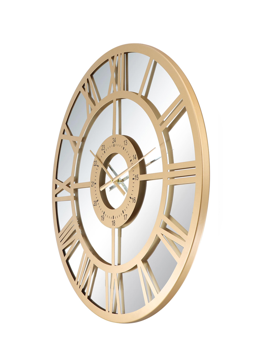 Charles Bentley Coniston Indoor Outdoor Mirrored Skeleton Wall Clock (Dia. 80cm)