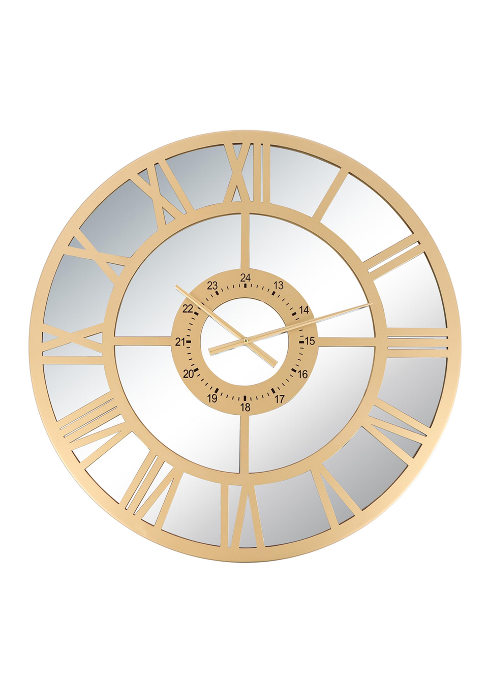 Charles Bentley Coniston Indoor Outdoor Mirrored Skeleton Wall Clock (Dia. 80cm)