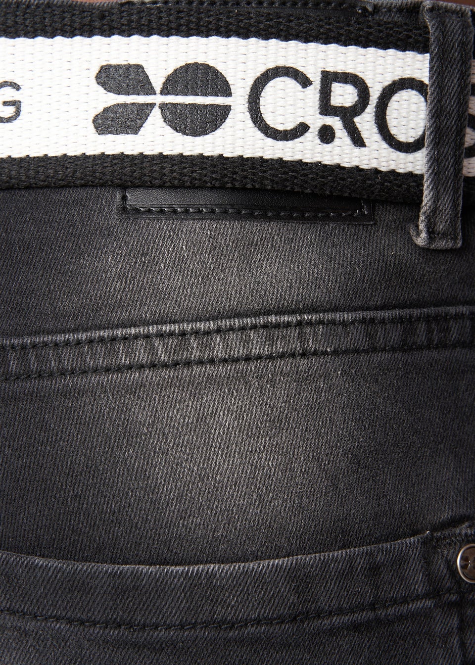 Crosshatch Black Wash Barbeck Slim Fit Denim
