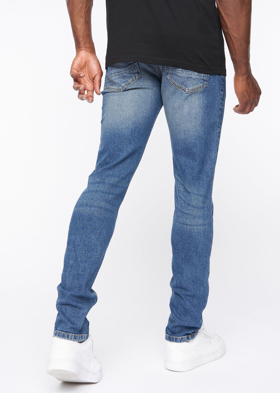 Crosshatch Stone Wash Barbeck Slim Fit Denim
