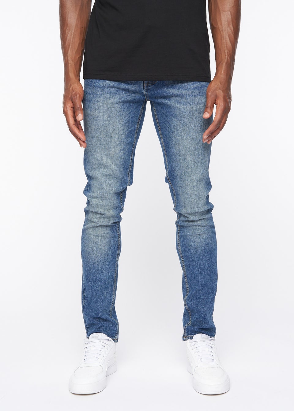 Crosshatch Stone Wash Barbeck Slim Fit Denim