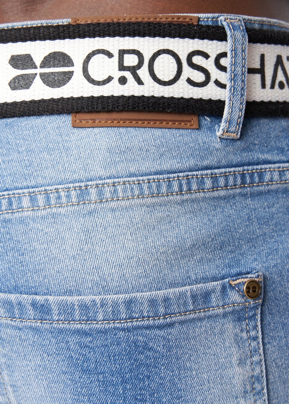 Crosshatch Light Wash Barbeck Slim Fit Denim