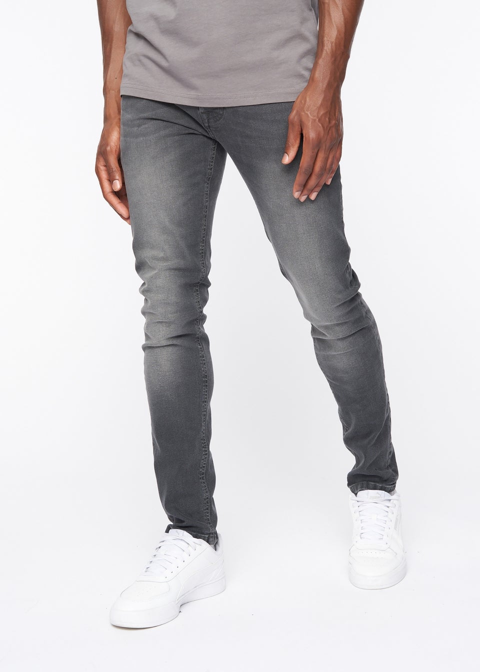 Crosshatch Grey Wash Barbeck Slim Fit Denim