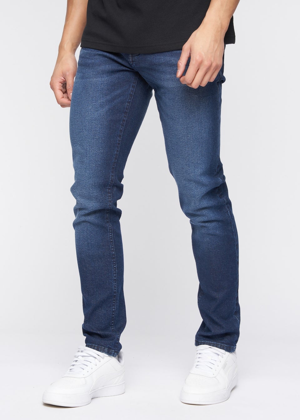 Crosshatch Dark Wash Barbeck Slim Fit Denim