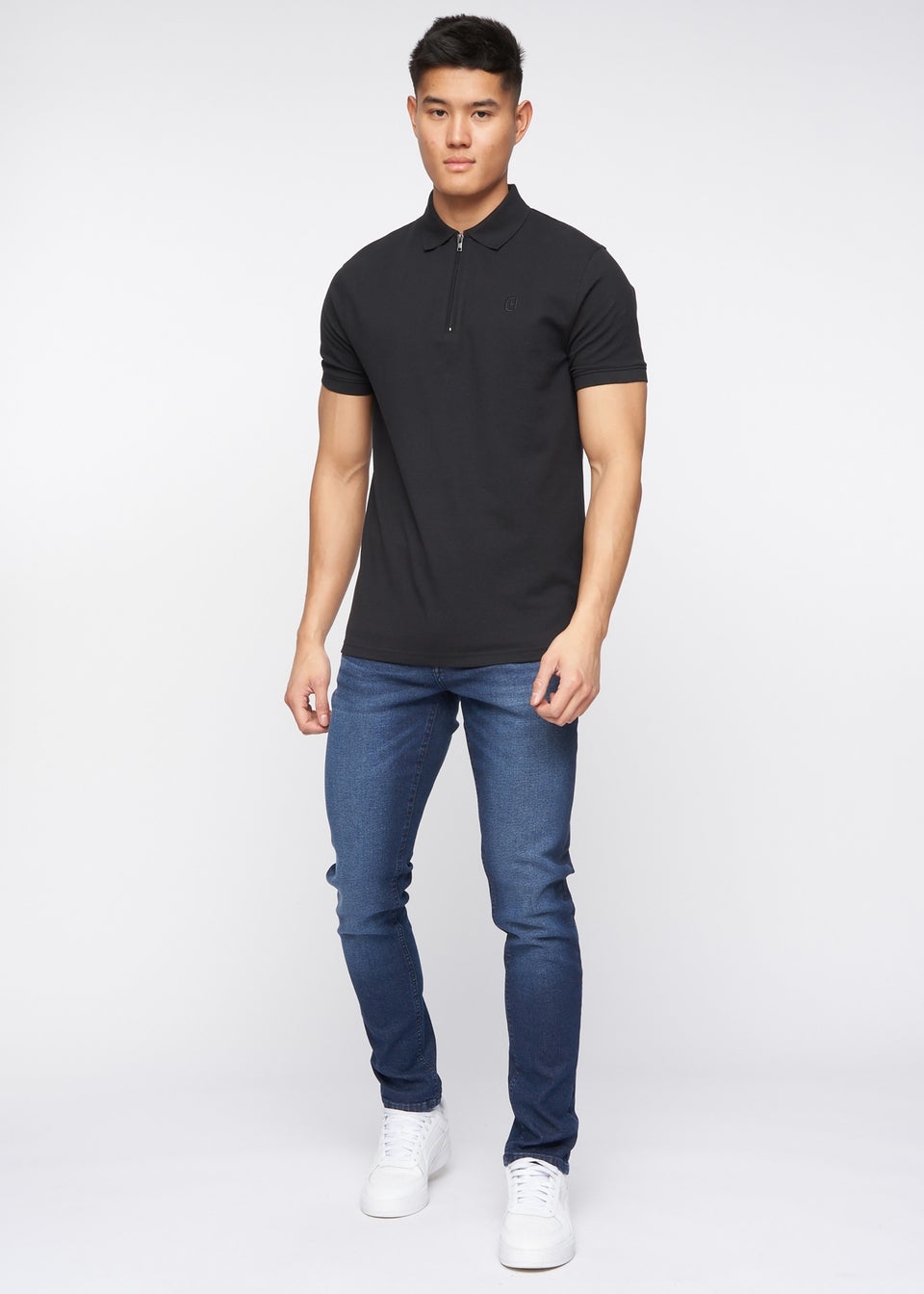 Crosshatch Dark Wash Barbeck Slim Fit Denim
