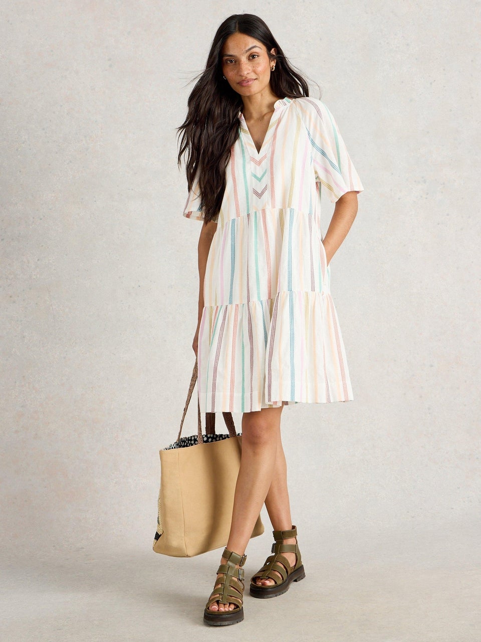Gestreiftes Kleid Sophia