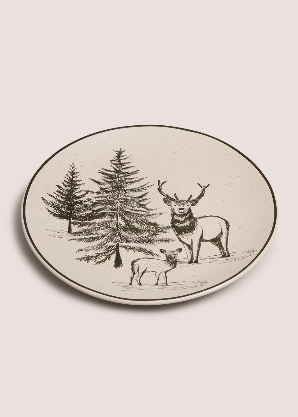 Cream Mono Stag Side Plate
