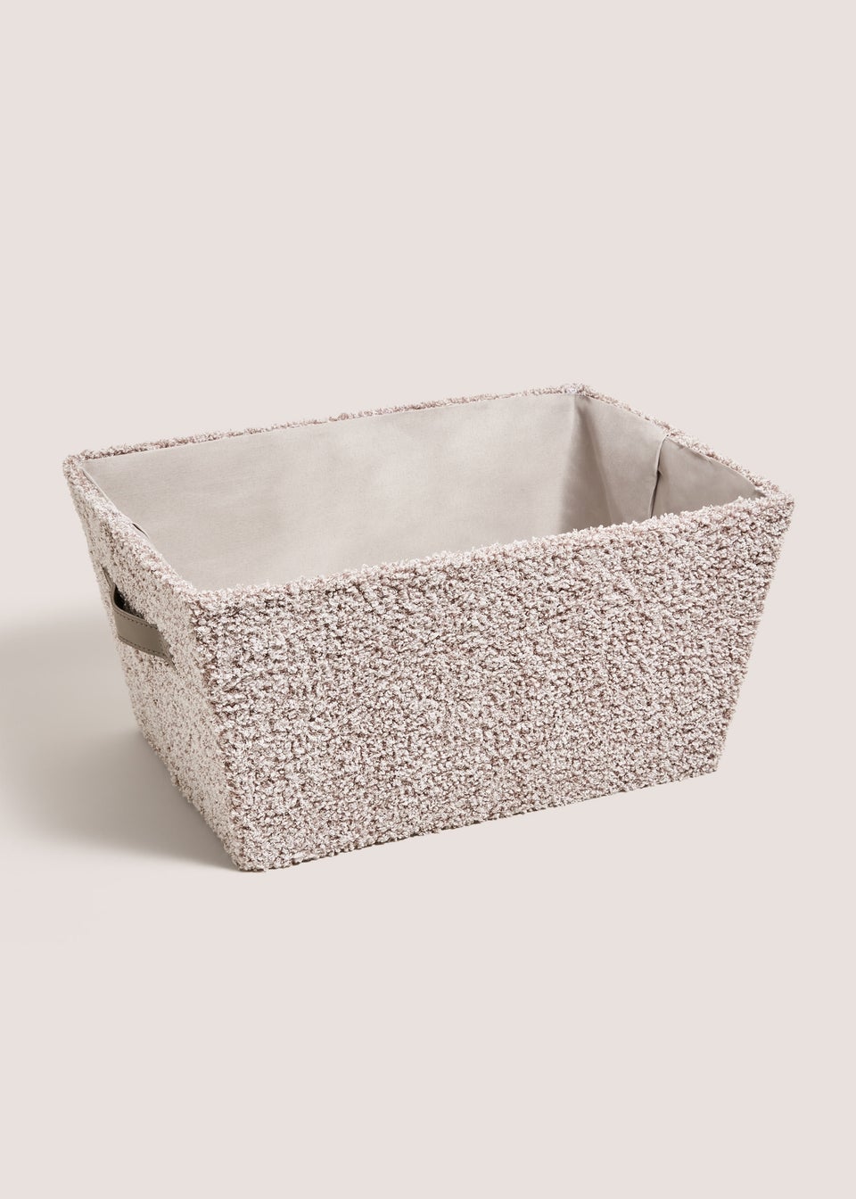 Grey Boucle Taper Basket