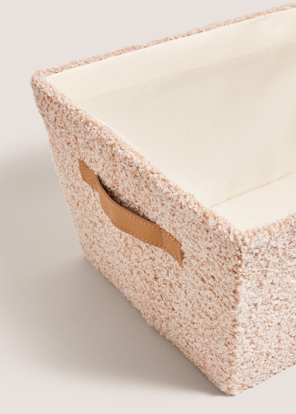 Cream Boucle Taper Basket