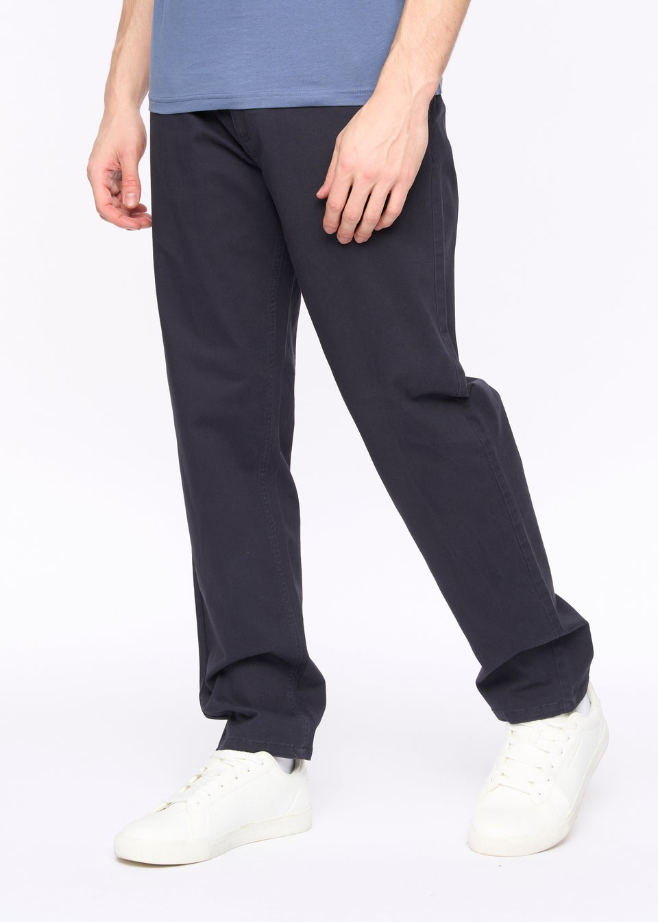 Crosshatch Navy Chalford Baggy Chinos