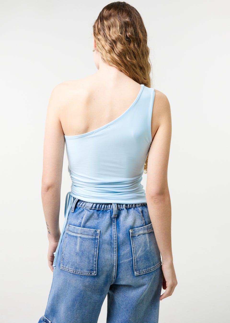 Pink Vanilla Blue Asymmetric Top