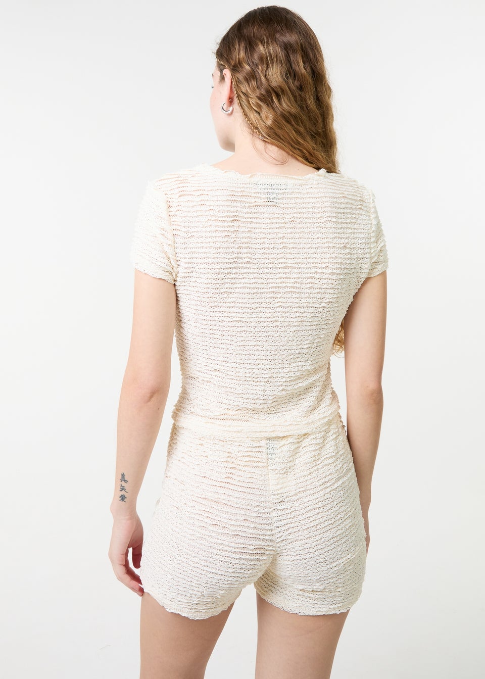 Pink Vanilla Stone Textured Stretch Jersey Top