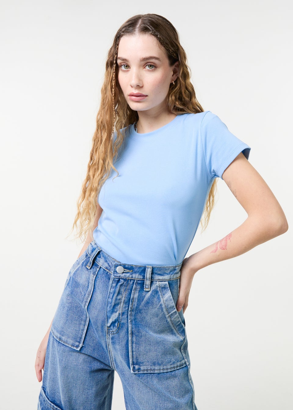 Pink Vanilla Light Blue Short Sleeve T- Shirt
