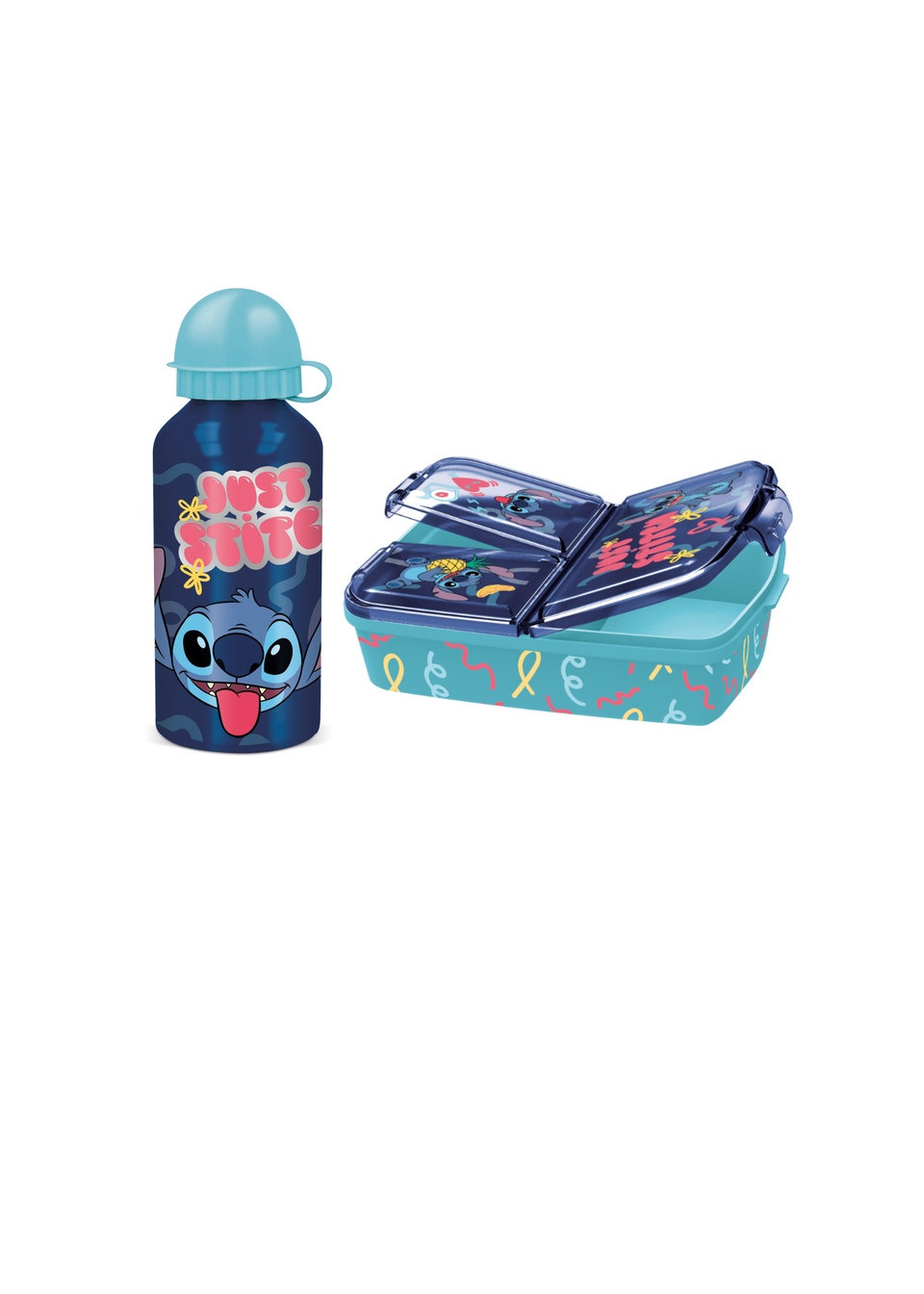 Disney Blue Stitch Lunch Box set