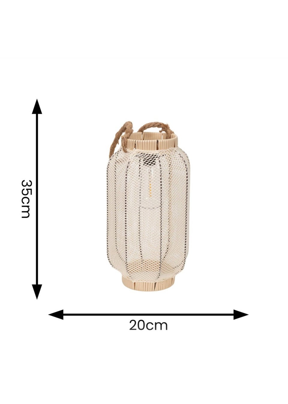 ValueLights Solar Mesh Basket Lantern With Integrated LED's (35cm x 20cm x 20cm)