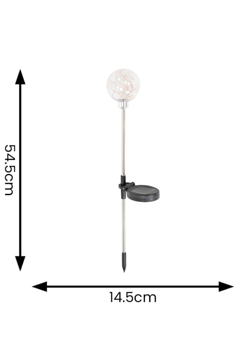 ValueLights Solar 2 Pack Fairy Light Spike Lights With Integrated LED's