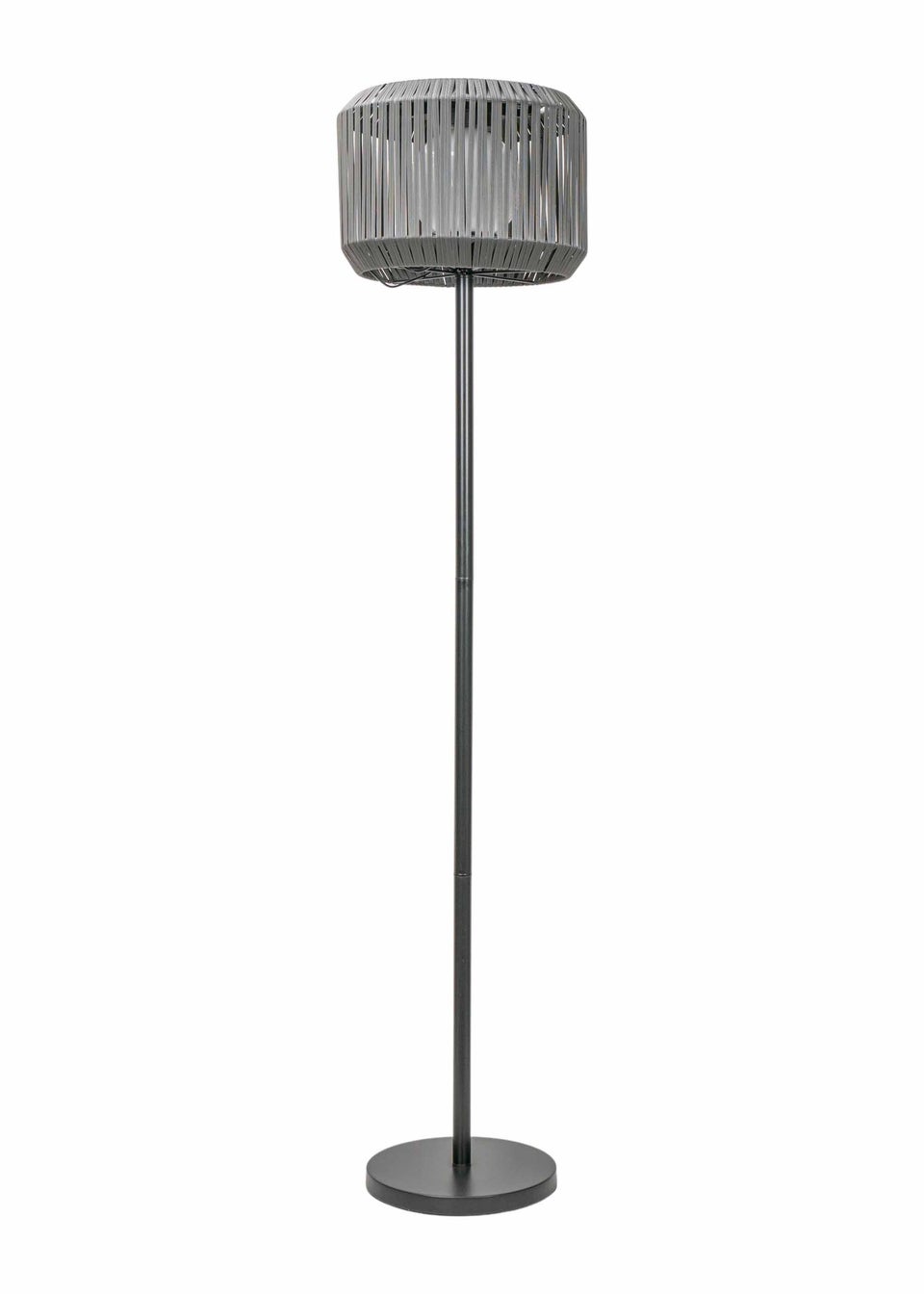ValueLights Solar Grey Floor Lamp With Integrated LED's (148cm x 33cm x 33cm)