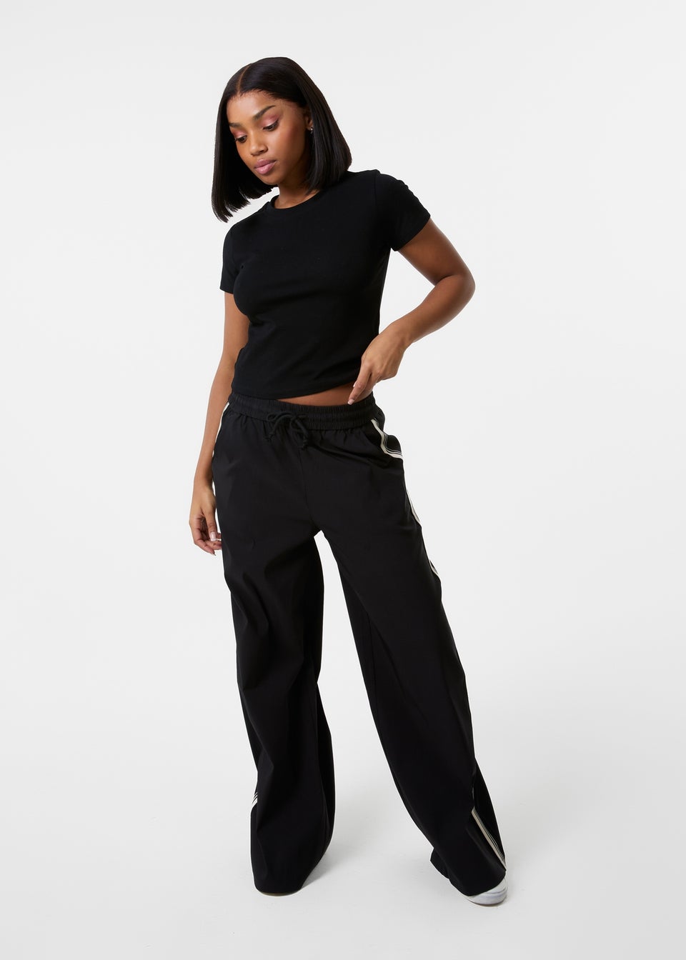 Pink Vanilla Black Stripe Tracksuit Bottoms