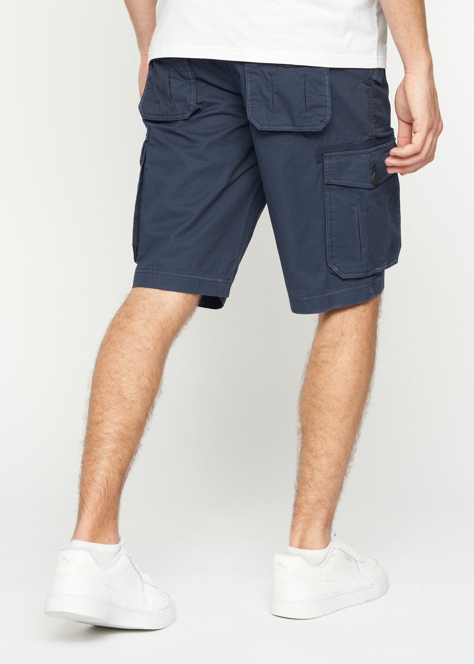 Crosshatch Navy Kyron Cargo Shorts