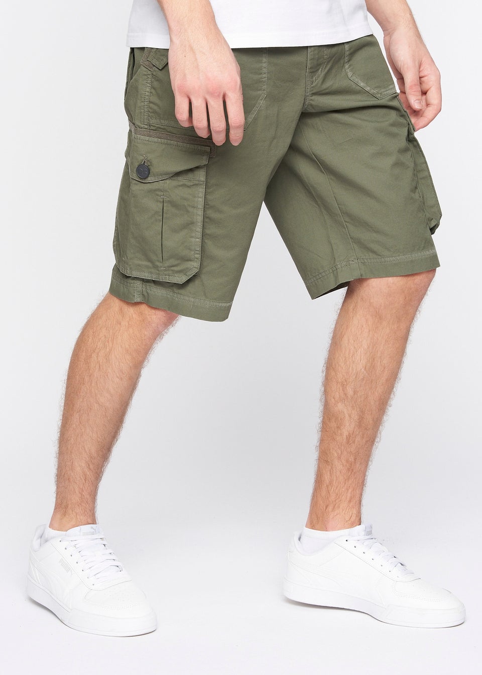 Crosshatch Olive Kyron Cargo Shorts