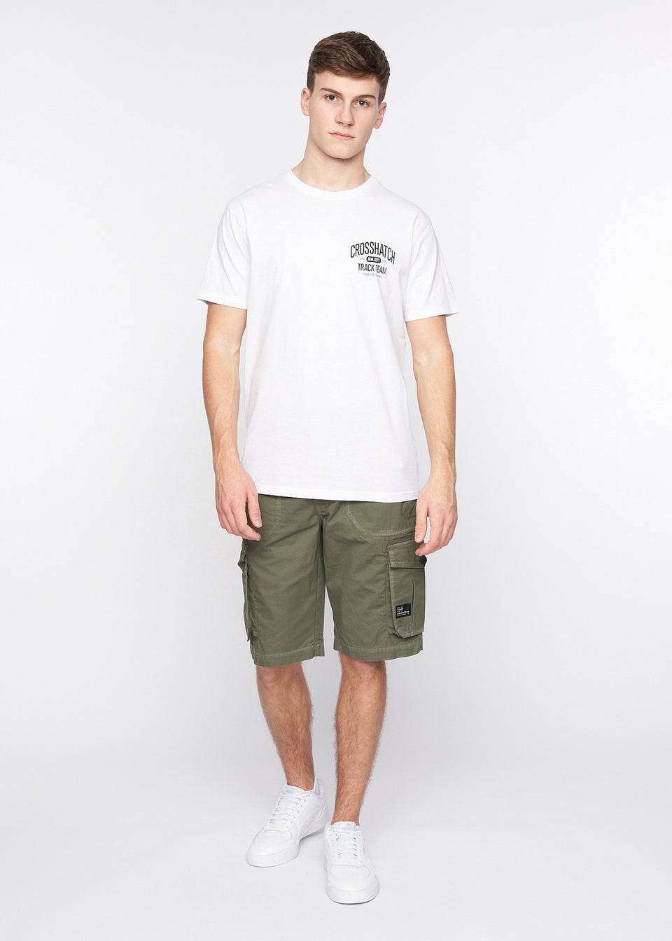 Crosshatch Olive Kyron Cargo Shorts