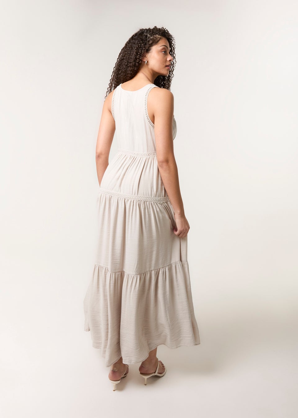 Blue Vanilla Stone Maxi V Neck Dress