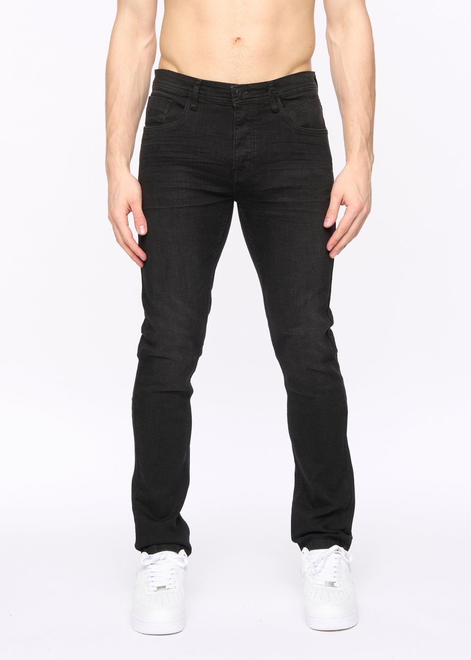 Crosshatch Black Wash Malcolm Slim Fit Jeans