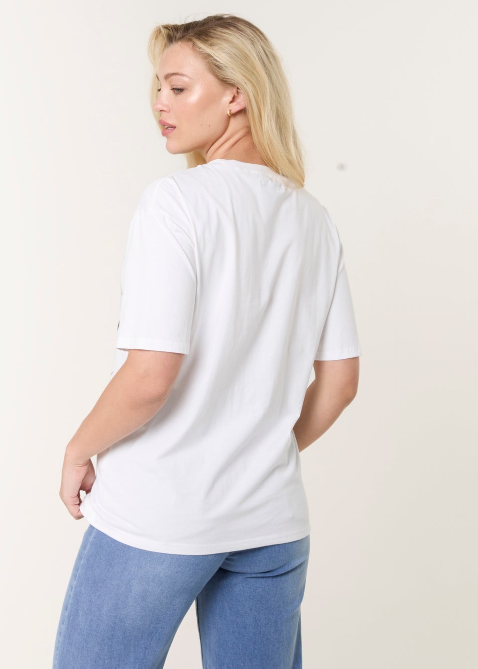 Blue Vanilla White Abstract Girl Print T-Shirt