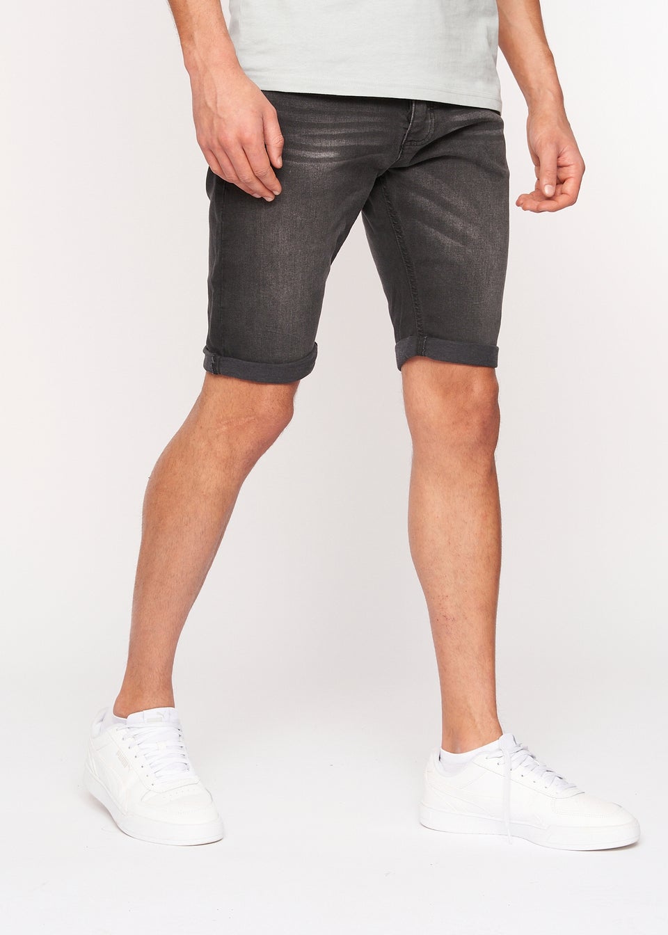 Crosshatch Black Reestier Denim Shorts